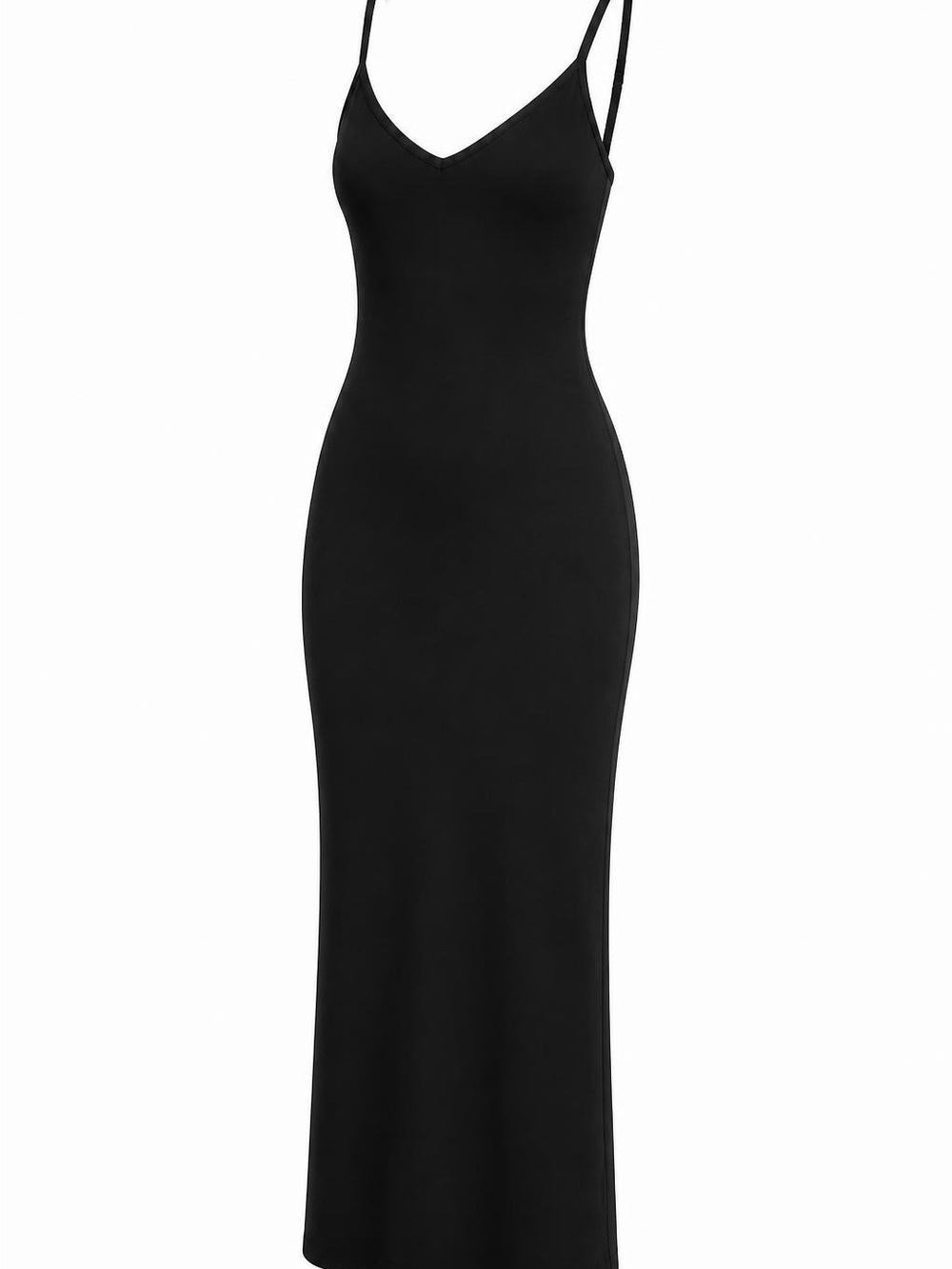 Laundry by Design Women’s Black V-Neck Spaghetti Strap Maxi Dress